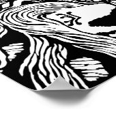 Landschaftskunstposter B & W Forest Art Holzdrucke Poster (Ecke)