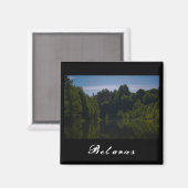 Landschaftslandschaft Canal Sky Belarus Magnet (Vorderseite/Rückseite)