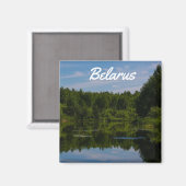 Landschaftslandschaft Canal Sky Belarus Magnet (Vorderseite/Rückseite)