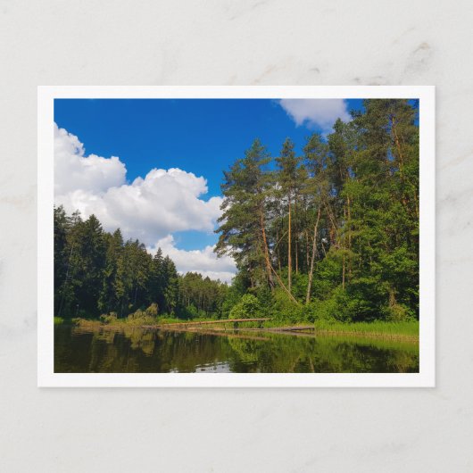 Landschaftslandschaft Canal Sky Belarus Postkarte (Vorderseite)