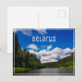 Landschaftslandschaft Canal Sky Belarus Postkarte (Vorne/Hinten)