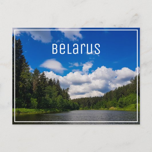 Landschaftslandschaft Canal Sky Belarus Postkarte (Vorderseite)