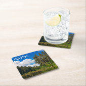 Landschaftslandschaft Canal Sky Belarus Rechteckiger Pappuntersetzer (Vor Ort)