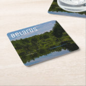 Landschaftslandschaft Canal Sky Belarus Rechteckiger Pappuntersetzer (angewinkelt)