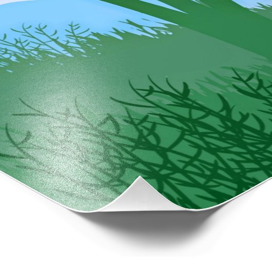 Landschaftslandschaft Fotodruck (Ecke)