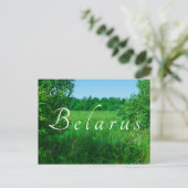 Landschaftslandschaft Grüner Feldwald Postkarte (Stehend Vorderseite)