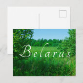 Landschaftslandschaft Grüner Feldwald Postkarte (Vorne/Hinten)