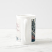 Landschaftslandschaft Pagoda Porzellantasse (Rückseite)