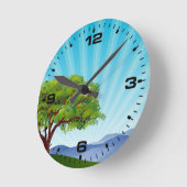 Landschaftslandschaft Runde Wanduhr (Winkel)