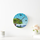 Landschaftslandschaft Runde Wanduhr (Zuhause)