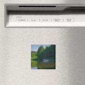 Landschaftslandschaft Schwäne fliegen Magnet (In Situ (Geschirrspüler))