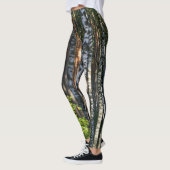 Landschaftslandschaft Wald Birkenbäume Leggings (Links)