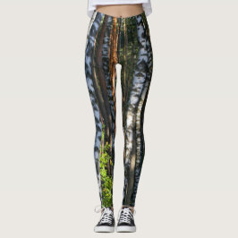 Landschaftslandschaft Wald Birkenbäume Leggings
