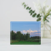 Landschaftslandschaft Wiese Belarus Postkarte (Stehend Vorderseite)