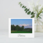 Landschaftslandschaft Wiese Belarus Postkarte (Stehend Vorderseite)