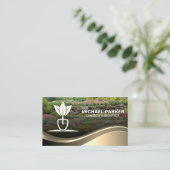 Landschaftslogo | Garten Hintergrund Visitenkarte (Stehend Vorderseite)