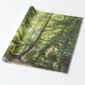 Landschaftsmalerei auf dem Aagaard Forest Stream Geschenkpapier (Ungerollt)