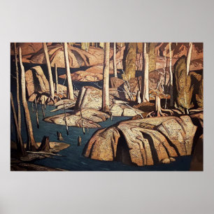 Landschaftsmalerei Backwater von Kanadier AJ Casso Poster