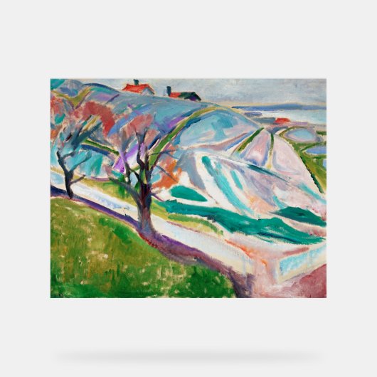 Landschaftsmalerei Edward Munch Acrylschild (Vorderseite)