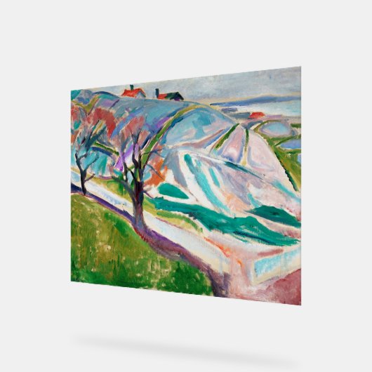 Landschaftsmalerei Edward Munch Acrylschild (Winkel)