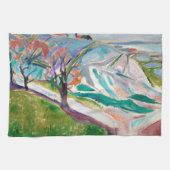Landschaftsmalerei Edward Munch expressionistische Geschirrtuch (Horizontal)