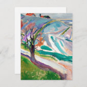 Landschaftsmalerei Edward Munch Feiertagskarte (Vorne/Hinten)