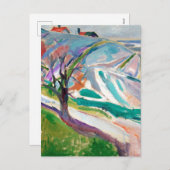 Landschaftsmalerei Edward Munch Feiertagspostkarte (Vorne/Hinten)