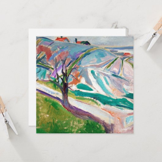 Landschaftsmalerei Edward Munch Karte (Vorderseite/Rückseite Beispiel)