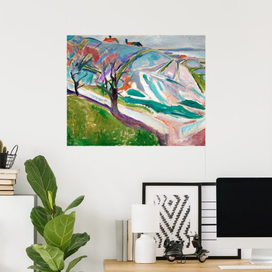Landschaftsmalerei Edward Munch Poster (Heimbüro)