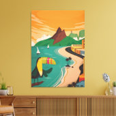 Landschaftsmalerei für Wohngestaltung Leinwanddruck (Insitu (Wohnzimmer))