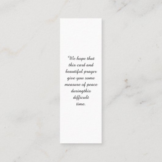 Landschaftsmalerei Gedenkstafel Lebensfeier Karte (Rückseite)