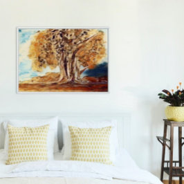 Landschaftsmalerei im Dschungelwald im Herbst Poster