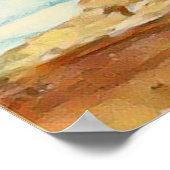 Landschaftsmalerei im Dschungelwald im Herbst Poster (Ecke)