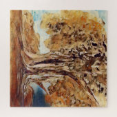 Landschaftsmalerei im Dschungelwald im Herbst Puzzle (Horizontal)