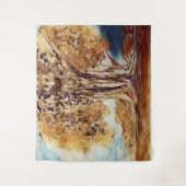 Landschaftsmalerei im Dschungelwald im Herbst Wandteppich (Vorderseite)