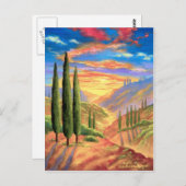 Landschaftsmalerei in der Toskana - Multi Postkarte (Vorne/Hinten)