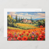 Landschaftsmalerei in Südfrankreich | Art der Reis Postkarte (Vorne/Hinten)