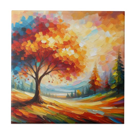 Landschaftsmalerei mit hellen Farben-96771 Fliese (Vorderseite)