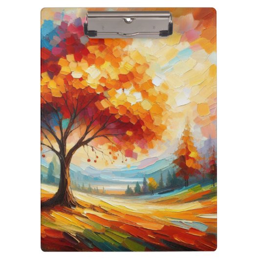 Landschaftsmalerei mit hellen Farben-96771 Klemmbrett (Vorderseite)