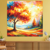 Landschaftsmalerei mit hellen Farben-96771 Leinwanddruck (Insitu (Wohnzimmer))