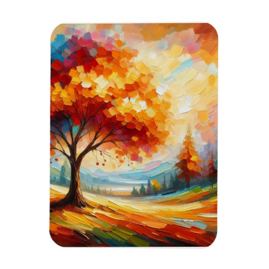 Landschaftsmalerei mit hellen Farben-96771 Magnet (Vertikal)