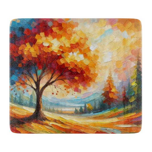 Landschaftsmalerei mit hellen Farben-96771 Schneidebrett (Vorderseite)