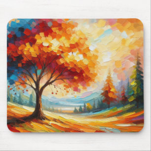 Landschaftsmalerei mit hellen Farben Mousepad