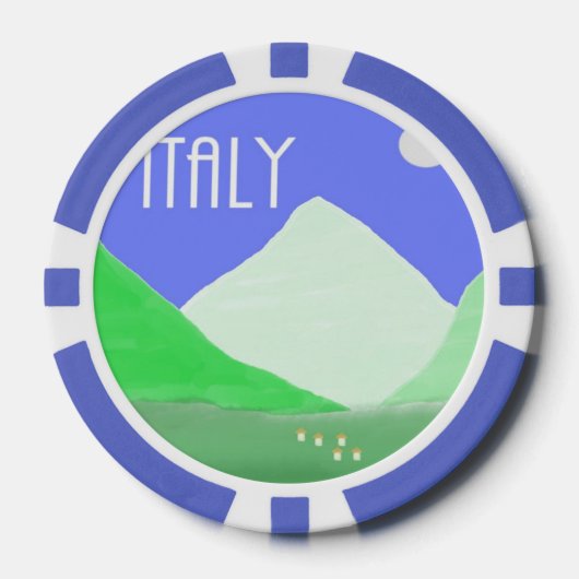 Landschaftsmalerei Pokerchips (Vorderseite)