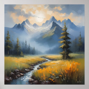 Landschaftsmalerei Serene - ruhige Natur Poster