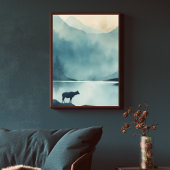 Landschaftsmalerei Set 3 Wall Art Blue Green