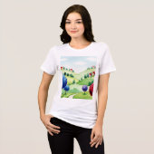 Landschaftsmalerei Tri-Blend Shirt (Vorderseite voll)