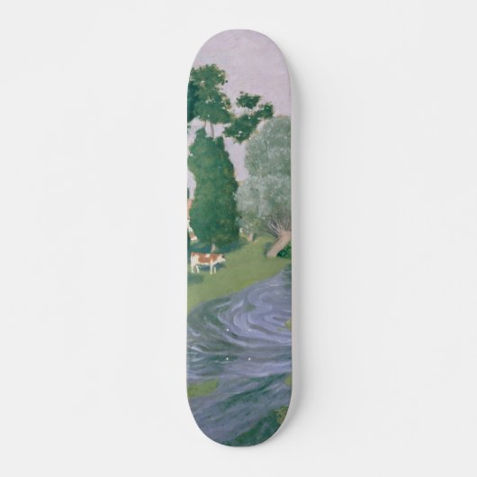 Landschaftsmalerei Vintage Kunst Skateboard (Vorne)