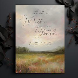 Landschaftsmalerei Wildblume Sommer Wiese Foto Save The Date