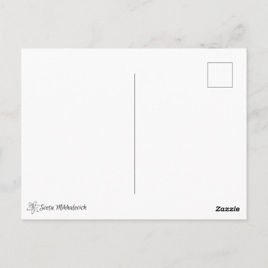 Landschaftsmalerei. Wilde Naturkunst Postkarte (Rückseite)